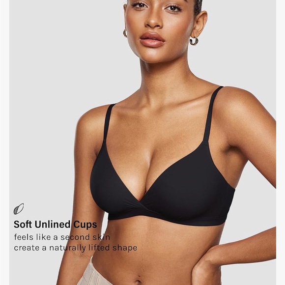 Inlyric Women's Inbarely Triangle Bralette Comfortable Unlined Smoothing Bra L - Picture 2 of 9